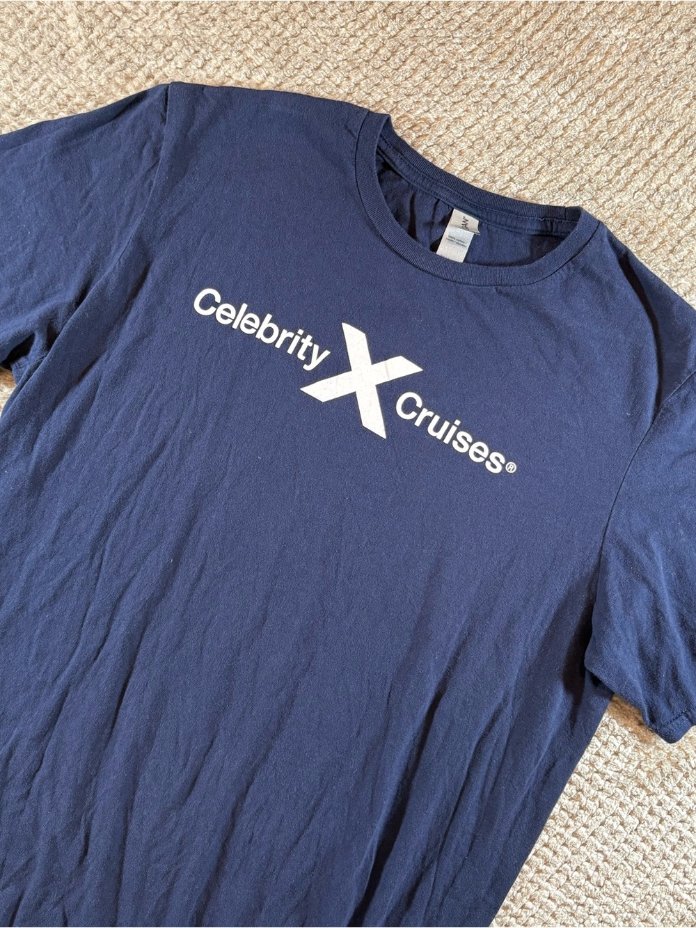 Celebrity Cruises Women's L Vacation Tee Navy Logo Tee - Short Sleeve
